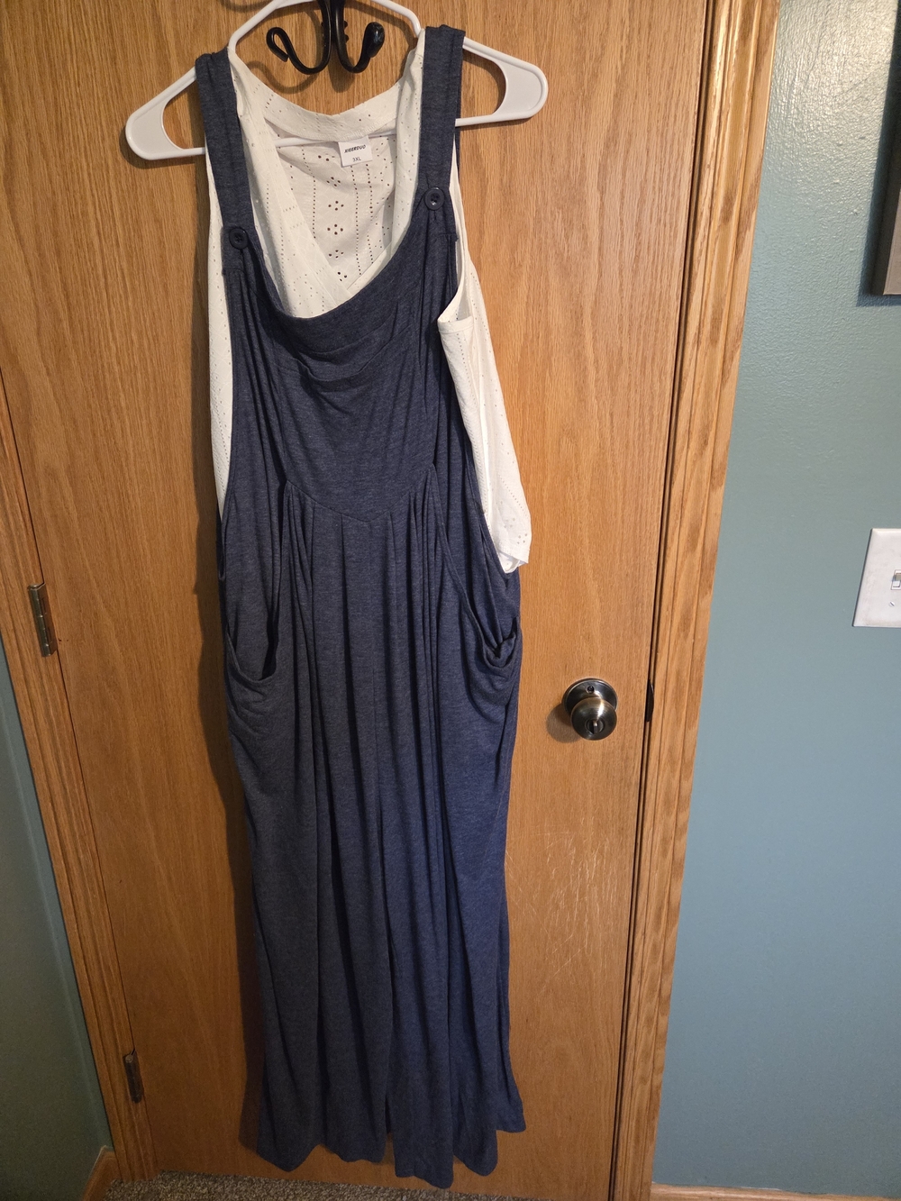 BloomChic Navy romper/jumper wide leg pants
